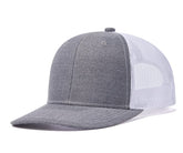 Quanhaigou Trucker Hat - Mesh Snap Back - Unisex Adjustable Baseball Cap - Outdoor Hats for Men Women (Grey White)